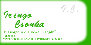 iringo csonka business card